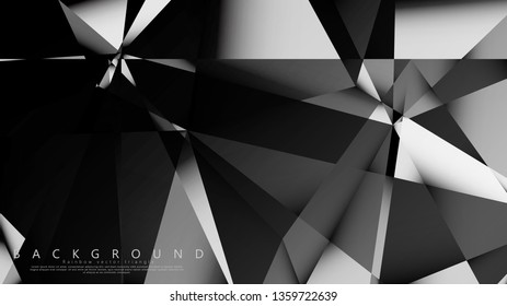 Abstract geometric background. dark triangle vector