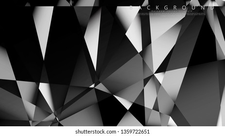 Abstract geometric background. dark triangle vector