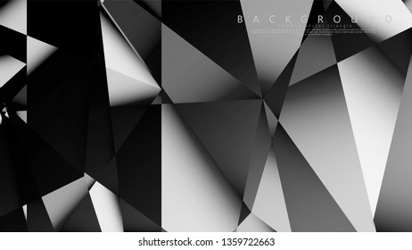 Abstract geometric background. dark triangle vector