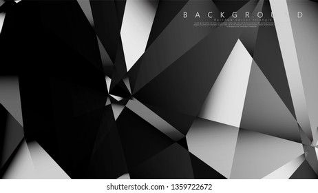Abstract geometric background. dark triangle vector