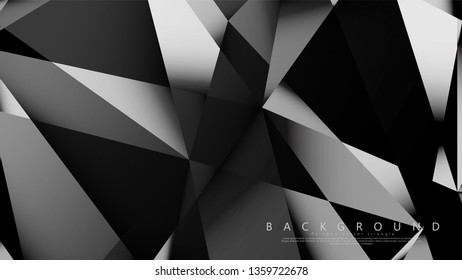 Abstract geometric background. dark triangle vector