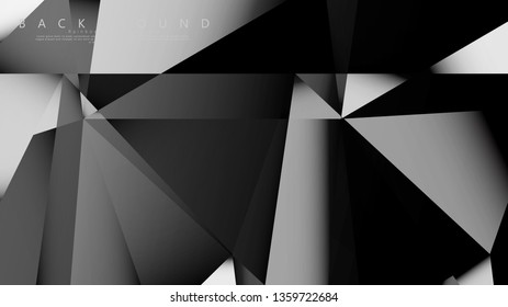 Abstract geometric background. dark triangle vector