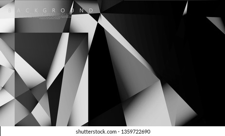 Abstract geometric background. dark triangle vector