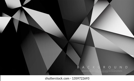 Abstract geometric background. dark triangle vector