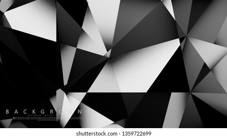Abstract geometric background. dark triangle vector