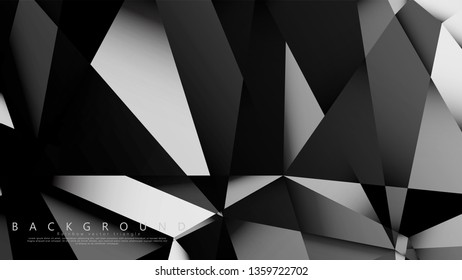 Abstract geometric background. dark triangle vector
