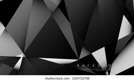 Abstract geometric background. dark triangle vector
