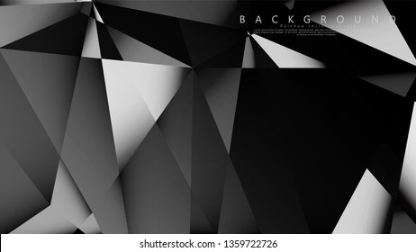 Abstract geometric background. dark triangle vector