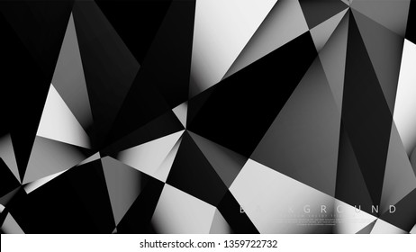 Abstract geometric background. dark triangle vector