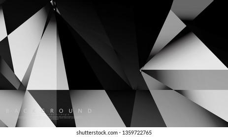 Abstract geometric background. dark triangle vector