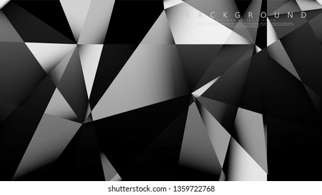 Abstract geometric background. dark triangle vector