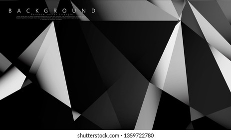 Abstract geometric background. dark triangle vector