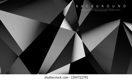 Abstract geometric background. dark triangle vector