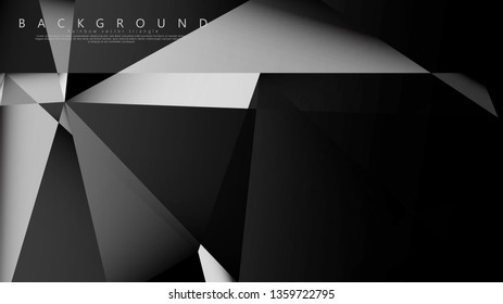 Abstract geometric background. dark triangle vector