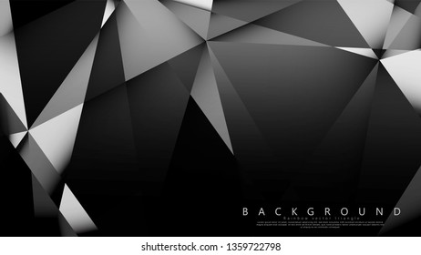 Abstract geometric background. dark triangle vector