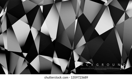 Abstract geometric background. dark triangle vector