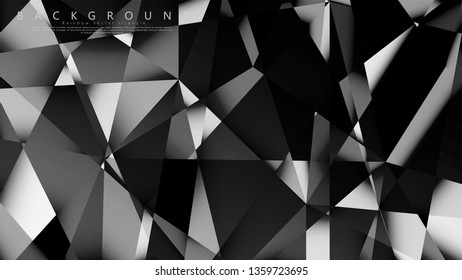 Abstract geometric background. dark triangle vector