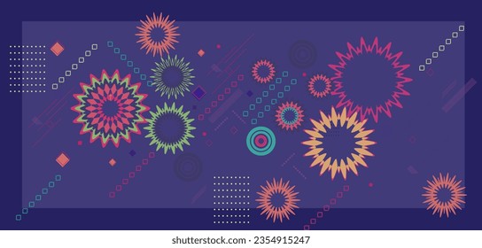 Abstract geometric background with decorative elements. Vector illustration for your design.