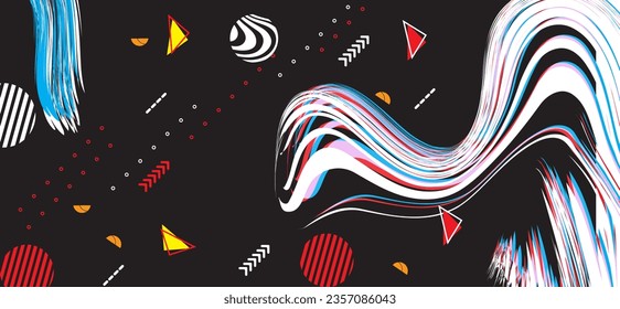 Abstract geometric background with decorative elements. Vector illustration for your design.