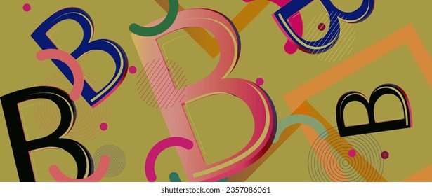 Abstract geometric background with decorative elements. Vector illustration for your design.