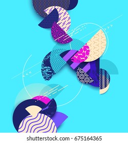 Abstract geometric background with decorative elements