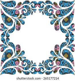 Abstract geometric background, decorative frame border graphic pattern, vector ornamental illustration.