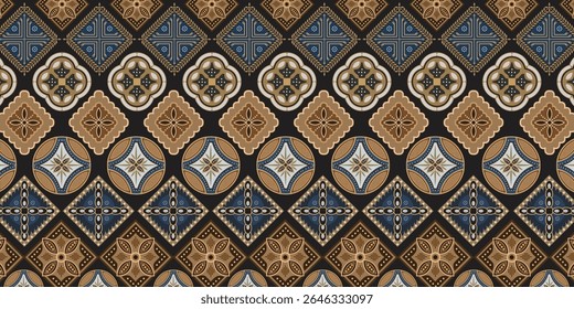 Abstract Geometric Background, Decorative Ornamental Tile Pattern Vector Illustration for background design.