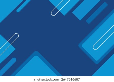 Abstract geometric background with deep blue and white squares	
