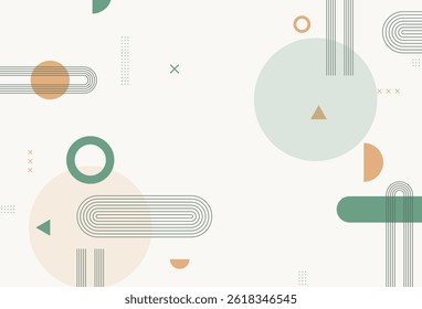 Abstract Geometric background design .Bauhaus design moderno, linha de onda. Padrão de linha de forma.Ilustrações de vetor