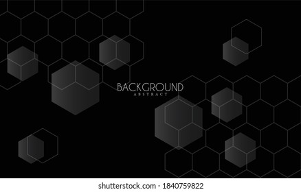 Abstract geometric background design with black color. vector