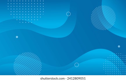 Abstract geometric background design. Blue elements with fluid gradients. Dynamic shapes composition. Vector illustration. Suitable for wallpapers, banners, events, templates, pages, and others
