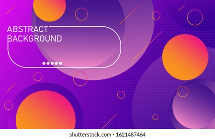 Abstract geometric background design. Circle gradient color with shape. Vector illustration