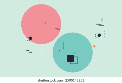 Abstract Geometric background design collection. modern design, printable posters, banners, template concept design. minimalist geometric background Vector illustrations 