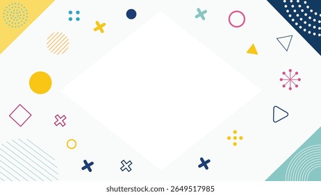 Diseño geométrico Abstractas del fondo con las Formas coloridas y el espacio blanco