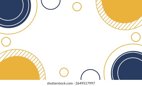 Abstract geometric background design featuring navy blue and golden yellow shapes