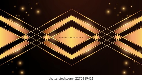 Abstract geometric background design in gold