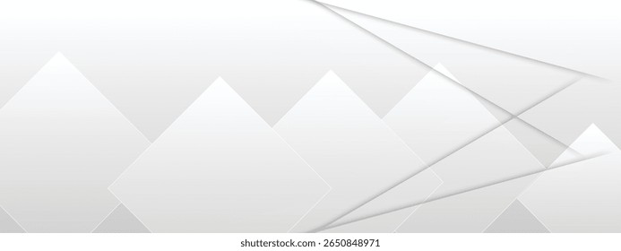Abstract Geometric Background Design in Light Gray and White