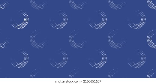 Abstract Geometric Background Design, Many Dotted Rings, Thick Half Circles Pattern, Template in Editable Vector Format