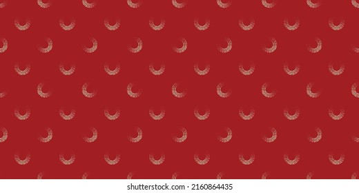 Abstract Geometric Background Design, Many Dotted Rings, Thick Half Circles Pattern, Template in Editable Vector Format