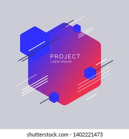Abstract geometric background. Design poster with the flat figures. Vector illustration.