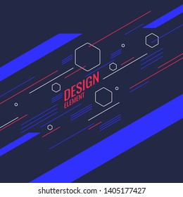 Abstract geometric background. Design poster with the flat figures. Vector illustration.