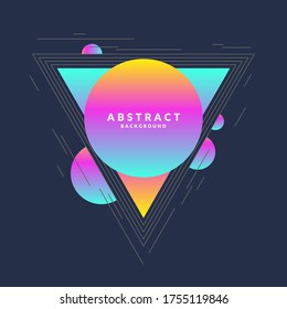 Abstract geometric background. Design poster with the flat figures. Vector illustration.