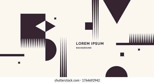 Fondo geométrico abstracto. Cartel de diseño con figuras planas. Ilustración vectorial.
