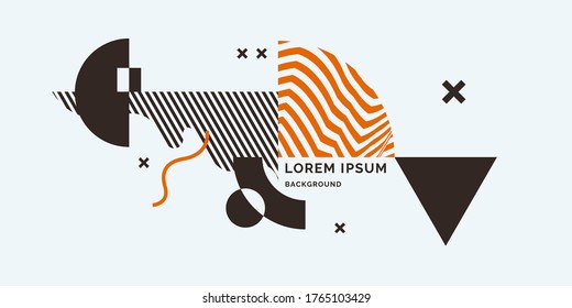Abstract geometric background. Design poster with the flat figures. Vector illustration.
