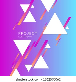 Abstract geometric background. Design poster with the flat figures. Vector illustration.