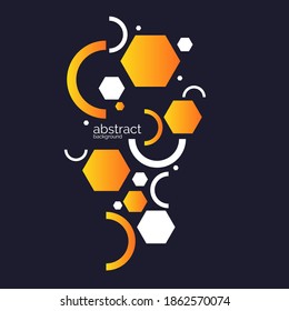 Abstract geometric background. Design poster with the flat figures. Vector illustration.