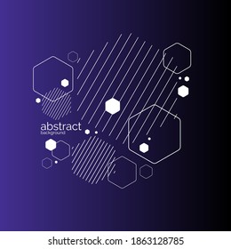 Abstract geometric background. Design poster with the flat figures. Vector illustration.