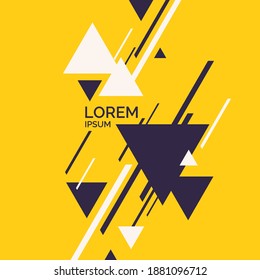 Fondo geométrico abstracto. Cartel de diseño con figuras planas. Ilustración vectorial.