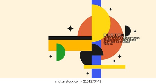 Abstract geometric background. Design poster with the flat figures. A stylish template for further creativity.