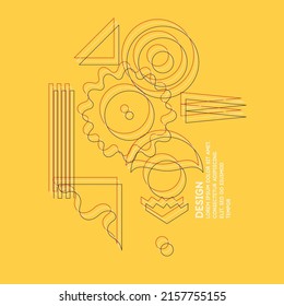 Fondo geométrico abstracto. Cartel de diseño con figuras planas. Una plantilla elegante para una mayor creatividad.